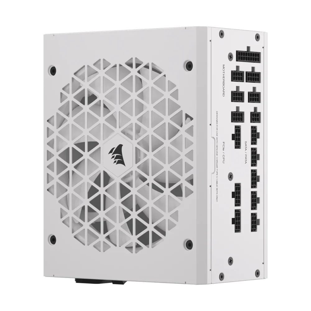 Corsair Rm1000X 1000W 80 Plus Gold Shift Fully Modular Low Noise Side Connectors Power Supply White