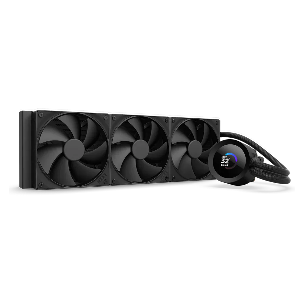 Nzxt Kraken Plus 360Mm V2 Display And Radiator Fans Aio Liquid Cooler Black