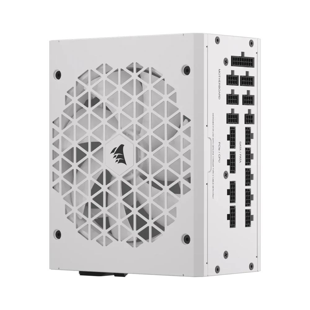 Corsair Rm1200X 1200W 80 Plus Gold Shift Fully Modular Low Noise Side Connectors Power Supply White