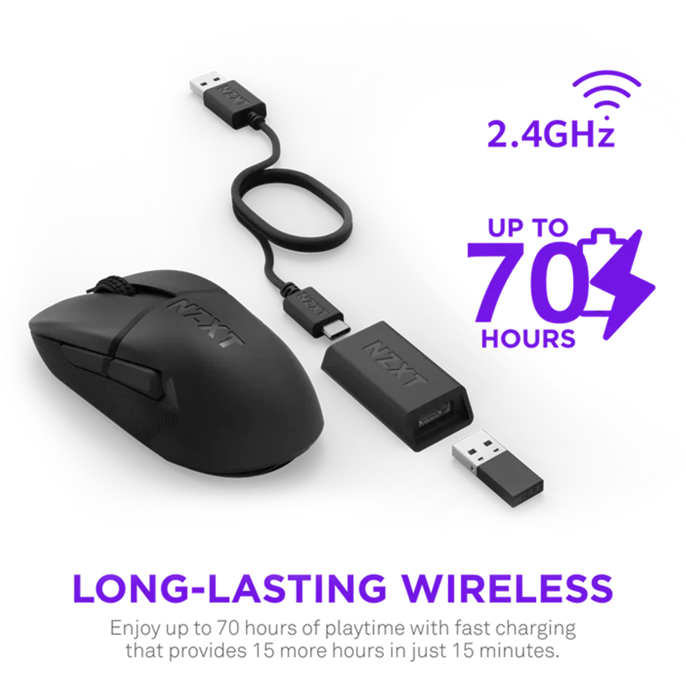 Nzxt Lift Elite Wireless Gaming Mouse Black