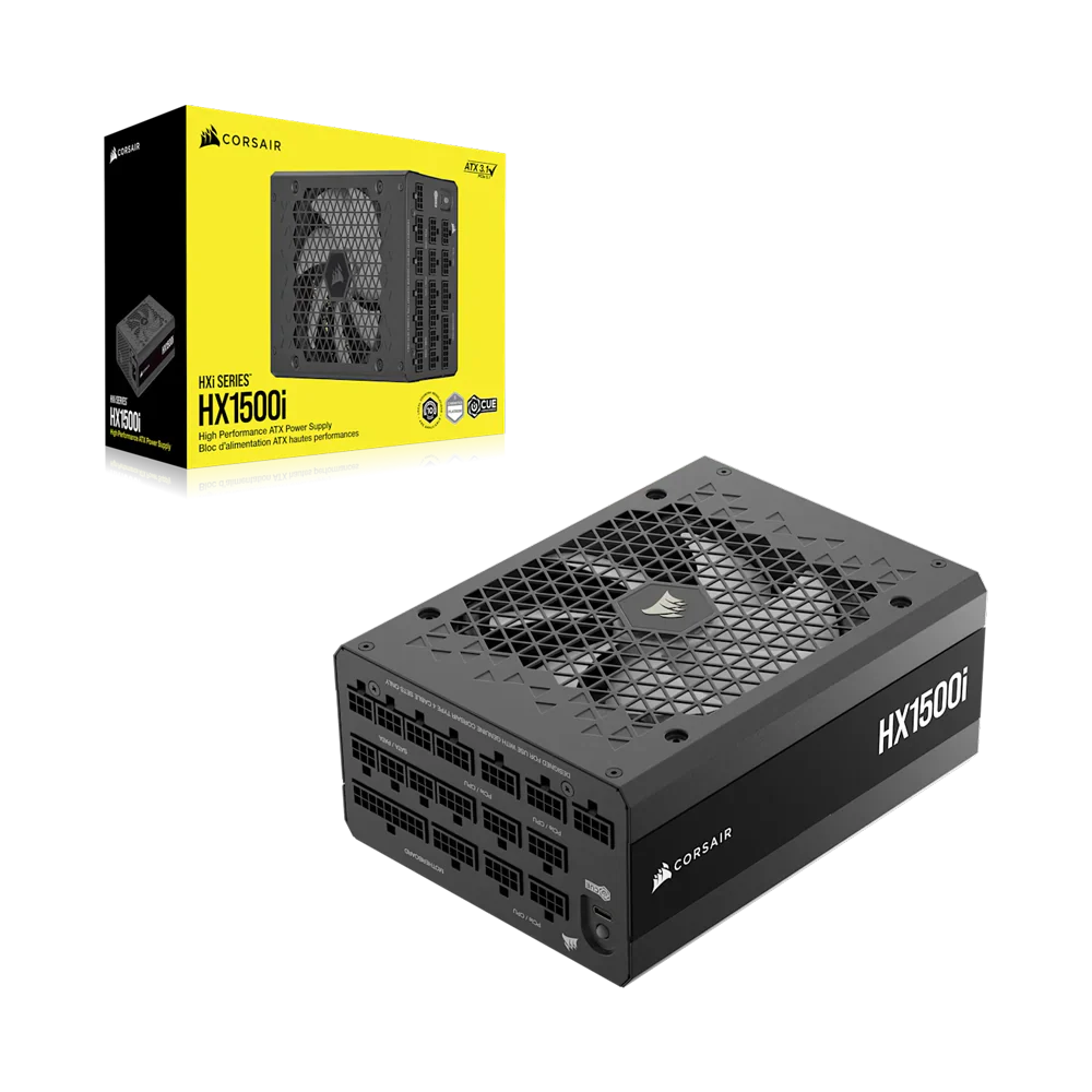 Corsair Hx1500I Fully Modular Ultra-Low Noise Platinum Atx 1500W Power Supply (Uk) Black
