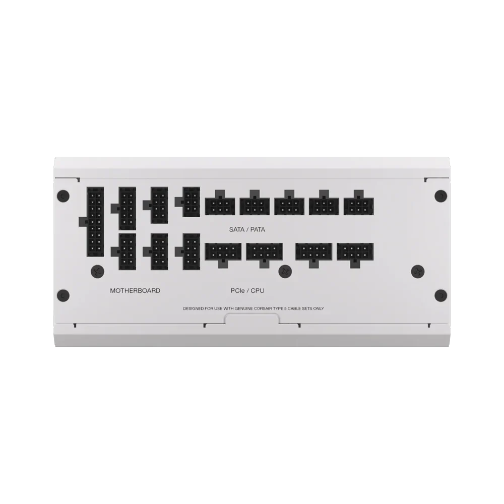 Corsair Rm1200X 1200W 80 Plus Gold Shift Fully Modular Low Noise Side Connectors Power Supply White