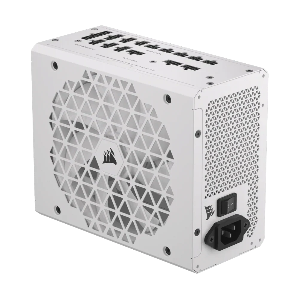 Corsair Rm1000X 1000W 80 Plus Gold Shift Fully Modular Low Noise Side Connectors Power Supply White