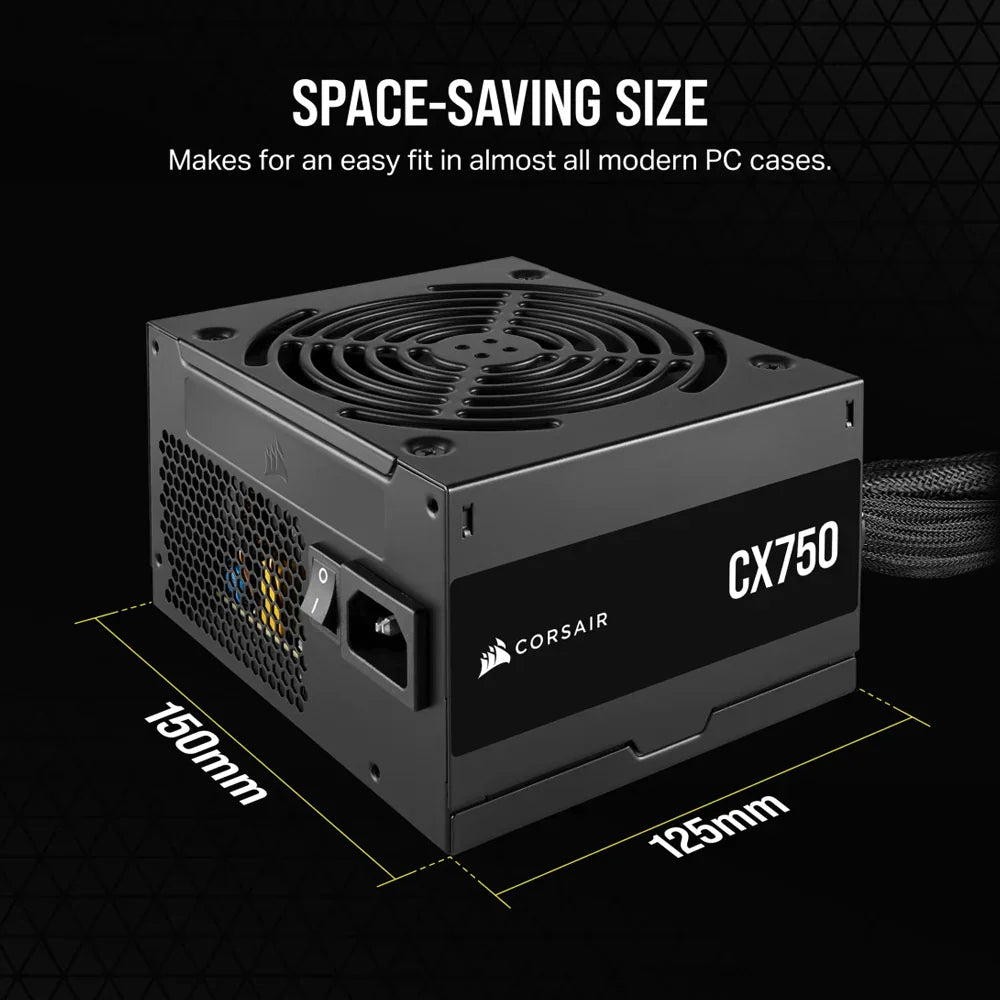 Corsair Cx Series Cx750 750 Watt 80 Plus Bronze Atx Power Supply (Uk)