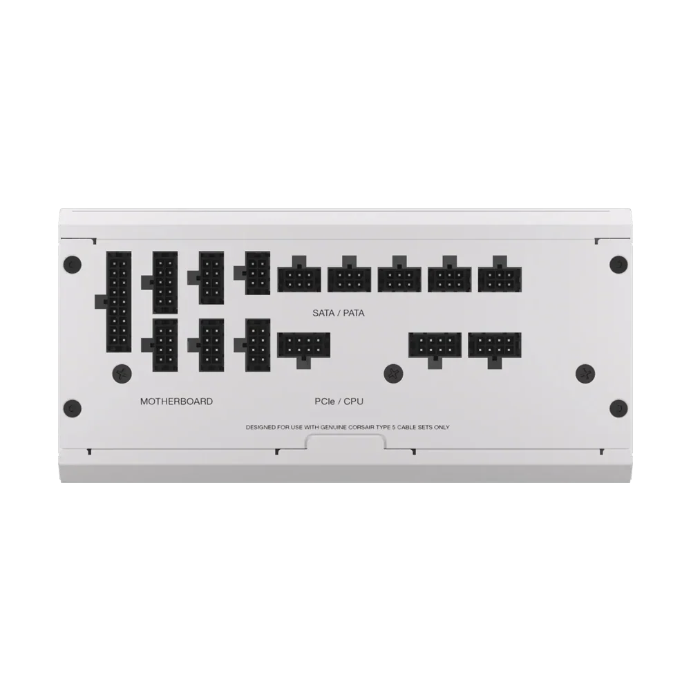 Corsair Rm1000X 1000W 80 Plus Gold Shift Fully Modular Low Noise Side Connectors Power Supply White