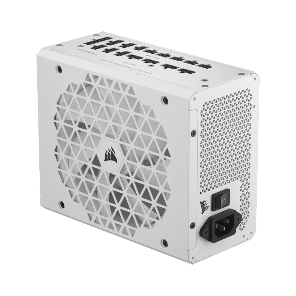 Corsair Rm1200X 1200W 80 Plus Gold Shift Fully Modular Low Noise Side Connectors Power Supply White