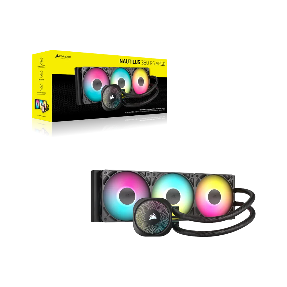 Corsair Nautilus 360 Rs Argb Liquid Cpu Cooler - Black