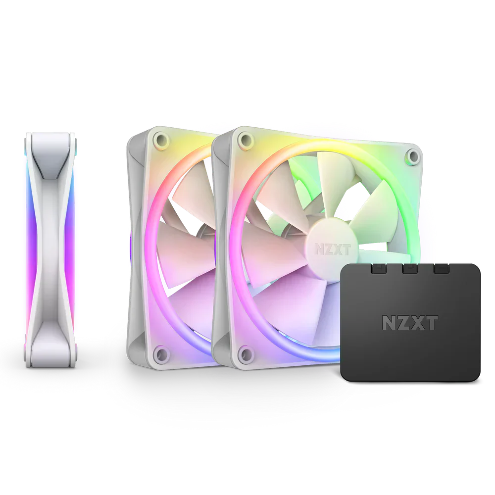 Nzxt F120 Duo 120Mm Dual Rgb Fan Triple Pack - White