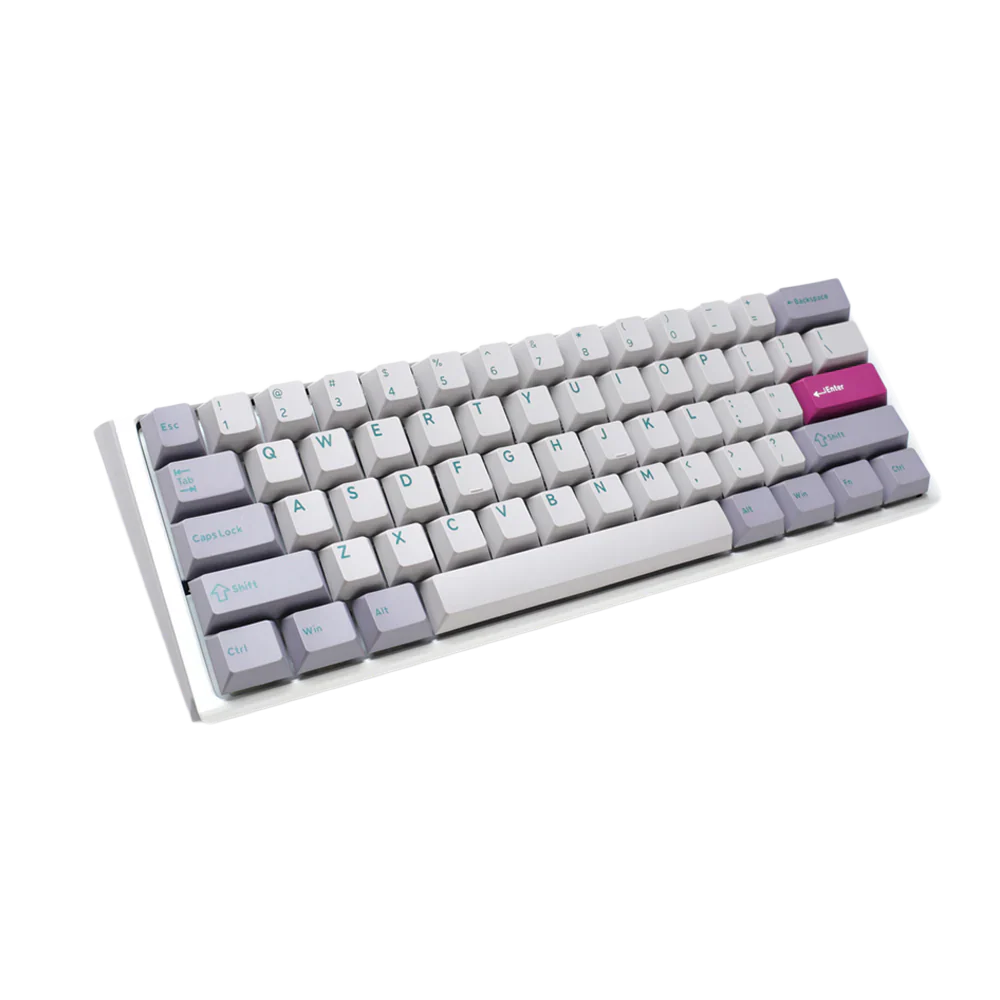 Ducky One 3 Mini Pbt Hot Swap Blue Switch Cherry Rgb Wired Mechanical Gaming Keyboard Arabic - Mist Grey