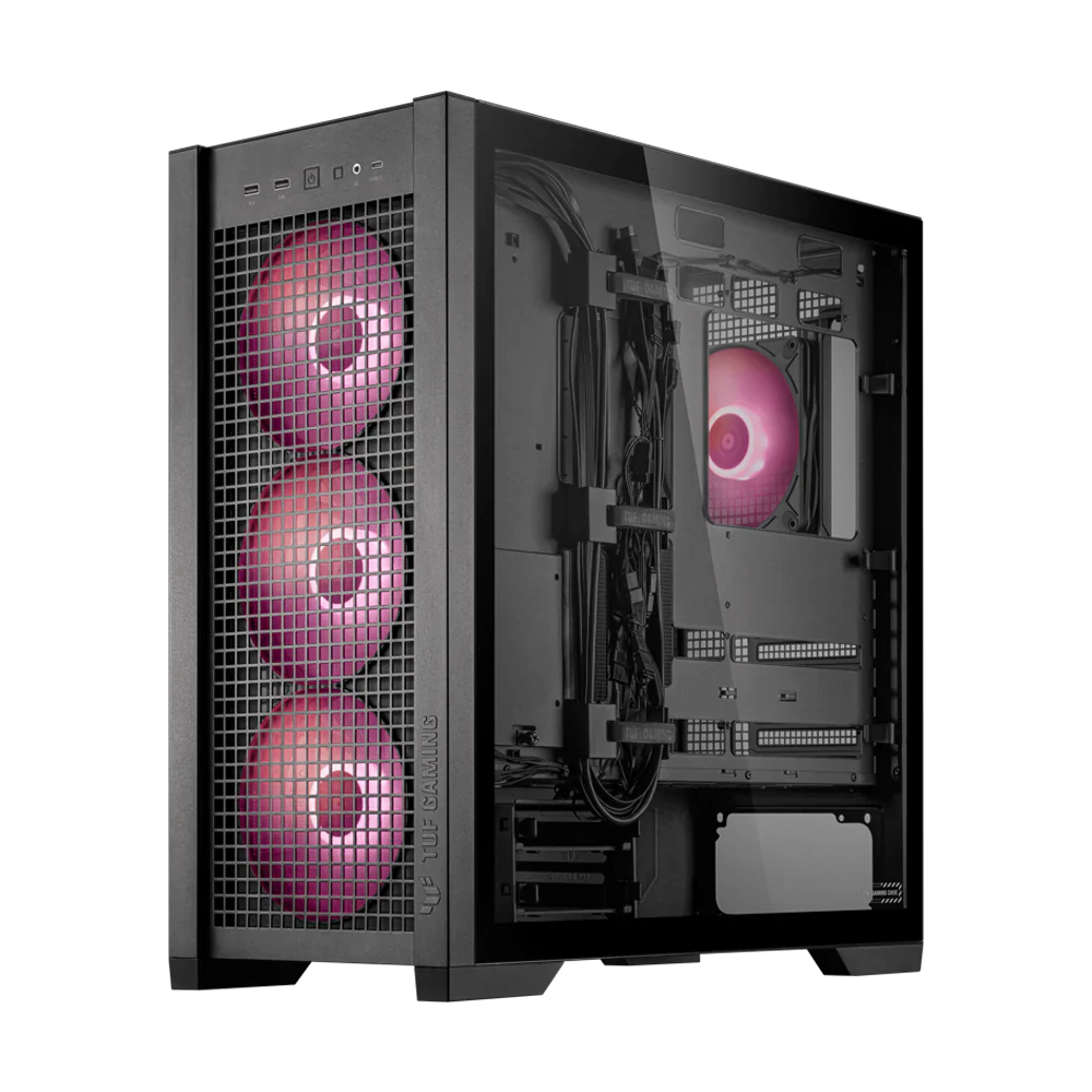 ASUS Tuf Gaming GT302 ARGB ATX Mid Tower Case Left Side Tempered Glass 4x ARGB Fans - Black