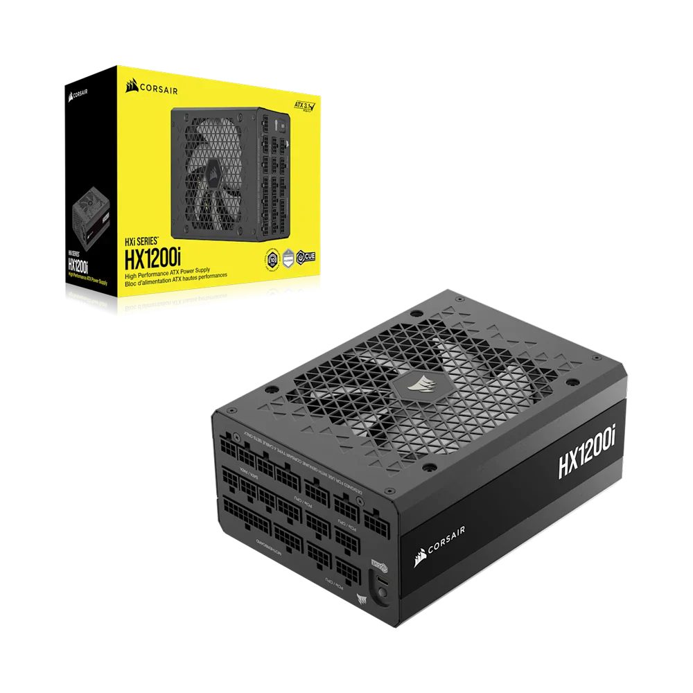 Corsair Hx1200I Fully Modular Ultra-Low Noise Platinum Atx 1200W Power Supply (Uk)  Black