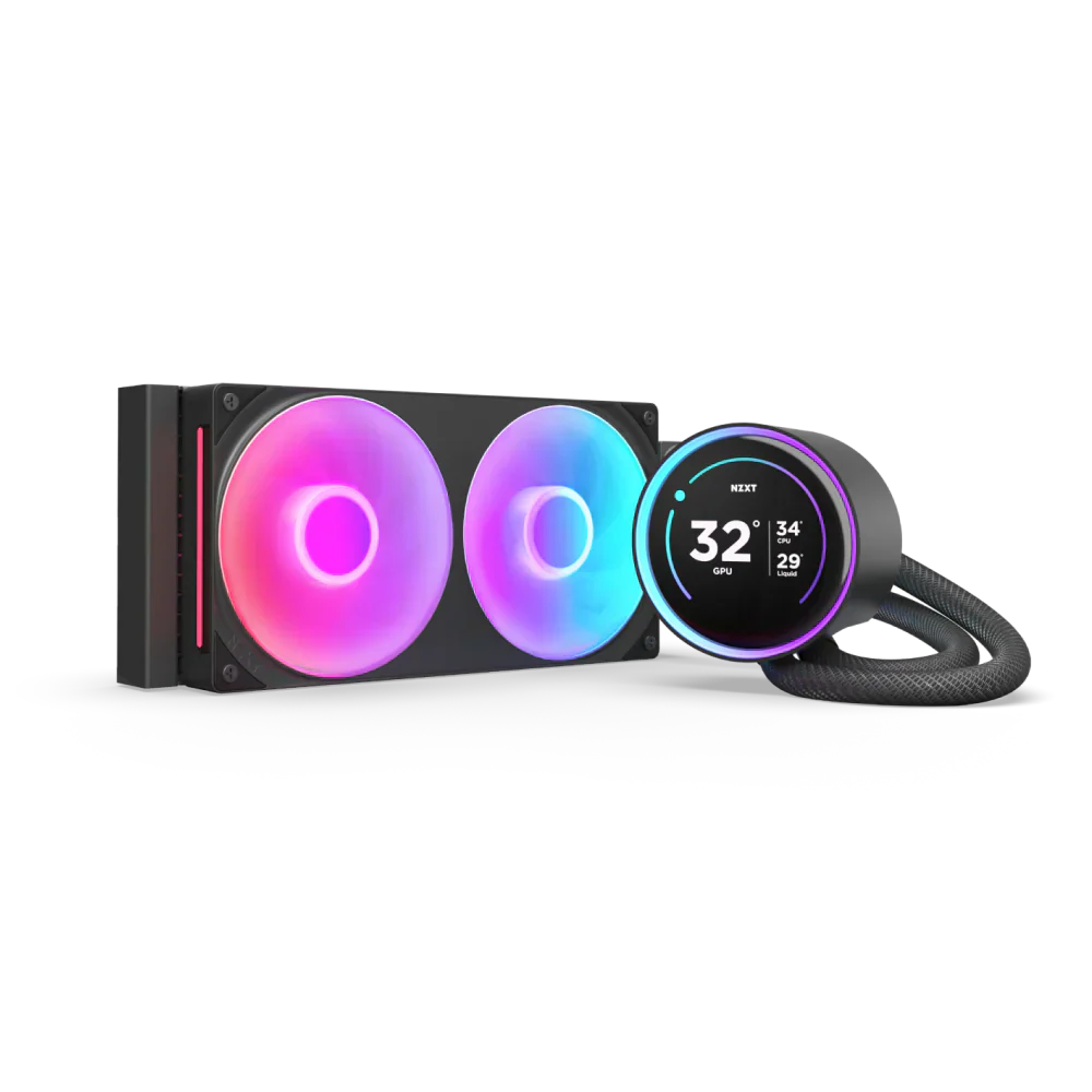 Nzxt Kraken Elite 240 Rgb 240Mm Aio With 2.72 Ips Lcd Liquid Cooler - Black