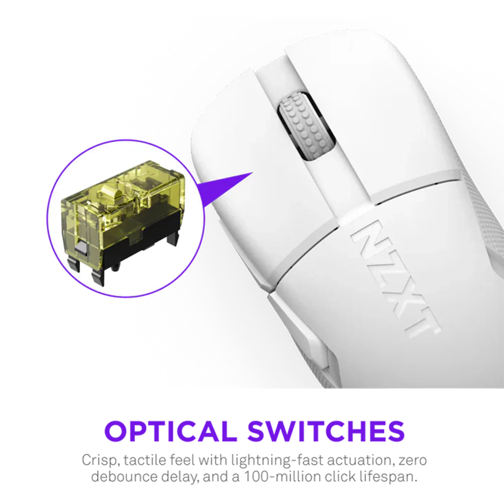 Nzxt Lift Elite Wireless Gaming Mouse White