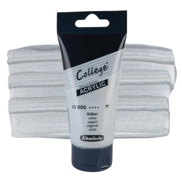 Schmincke College Acrylic Color, 75ml, Silver