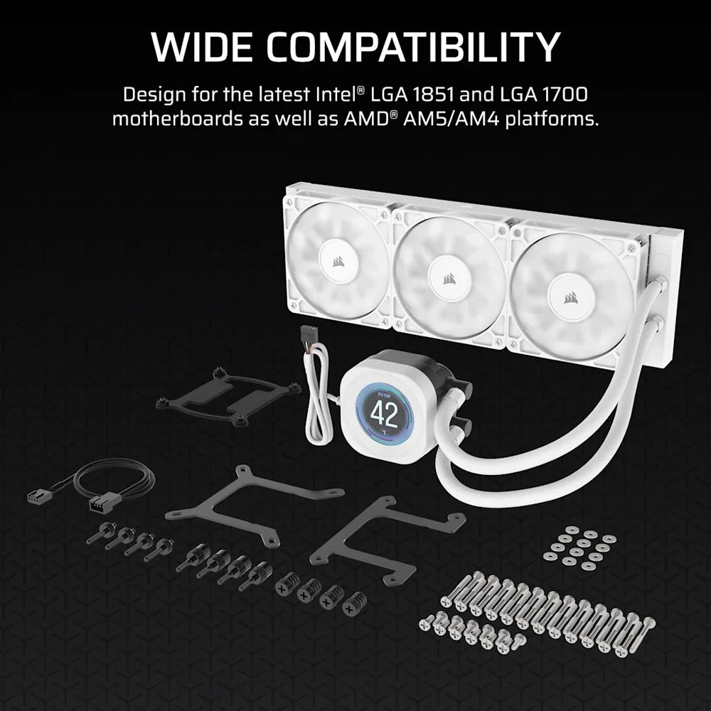 Corsair Nautilus 360 Rs Lcd Liquid Cpu Cooler - White