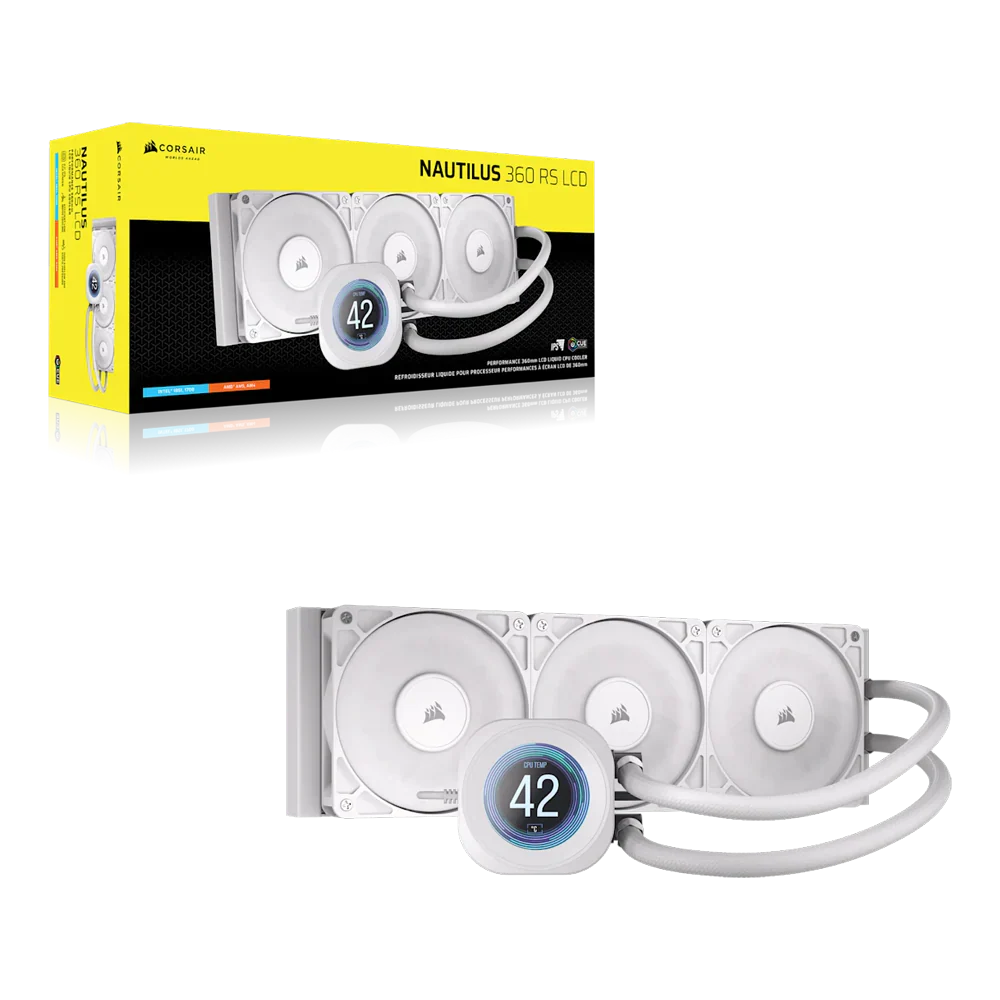 Corsair Nautilus 360 Rs Lcd Liquid Cpu Cooler - White