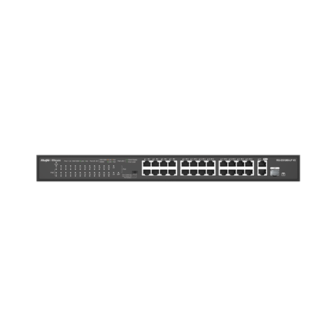 Reyee 24-Port 10/100 Mbps With 2-Port Gigabit Rackmount Poe Switch Rg-Es126S-Lp