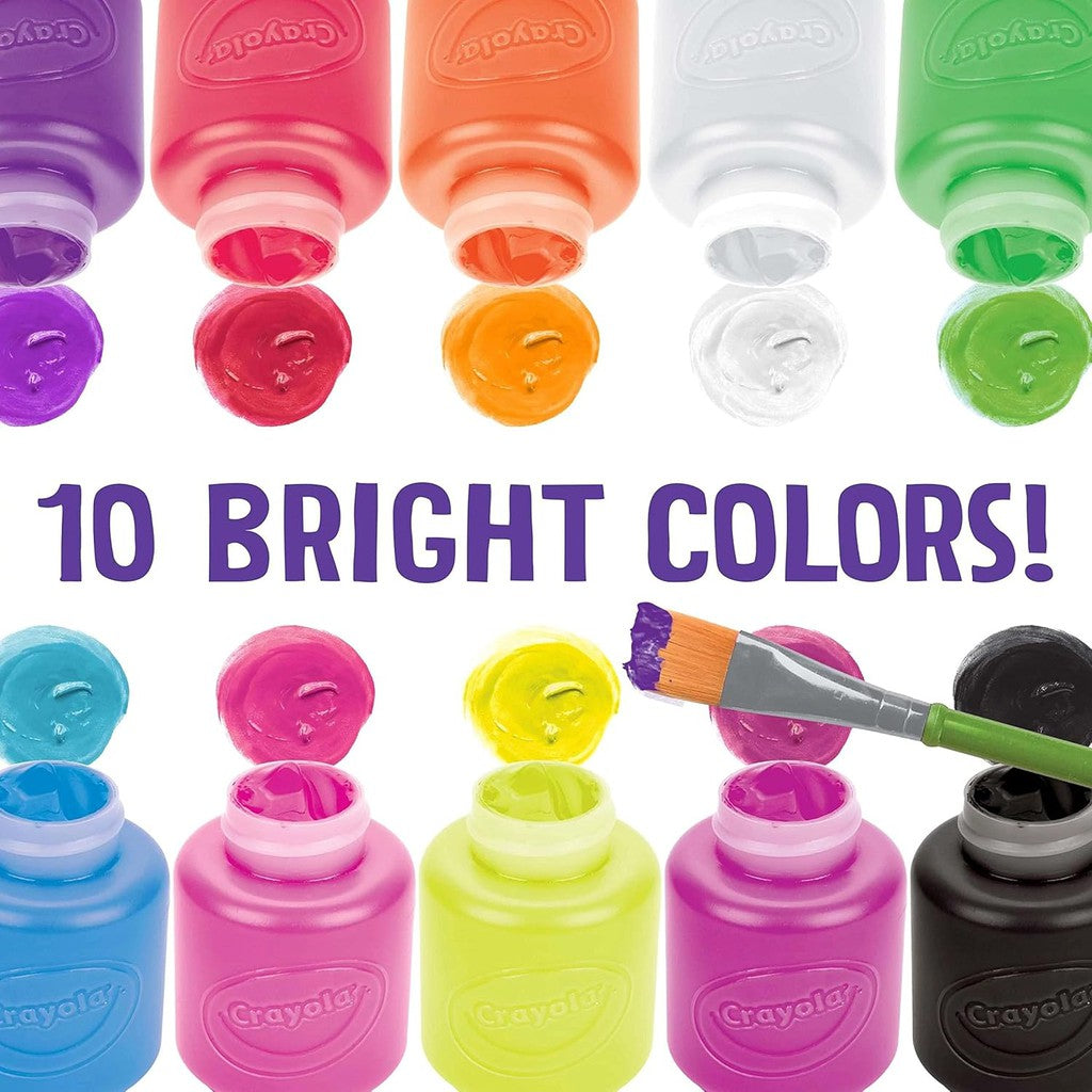 Crayola 10 CT 2-OZ NEON PAINT SET