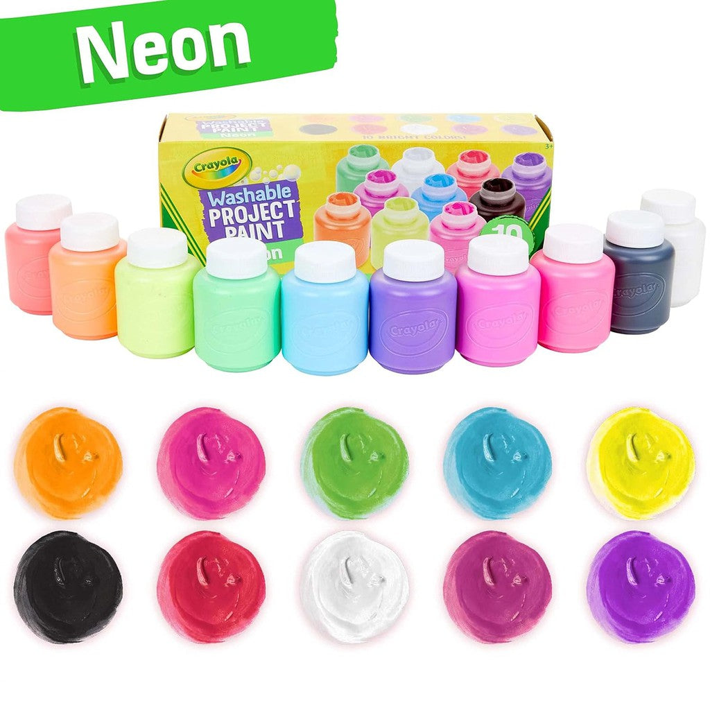 Crayola 10 CT 2-OZ NEON PAINT SET