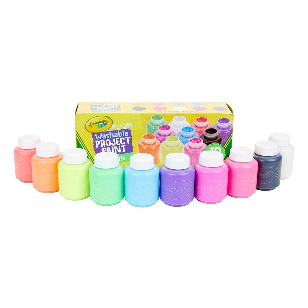 Crayola 10 CT 2-OZ NEON PAINT SET