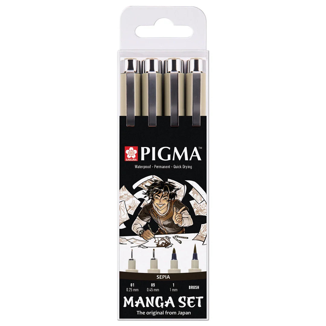 Sakura Manga Pigma Sepia Set 4