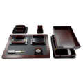 Wooden Desk Organizer Set Wooden Color 108 - Set of 8