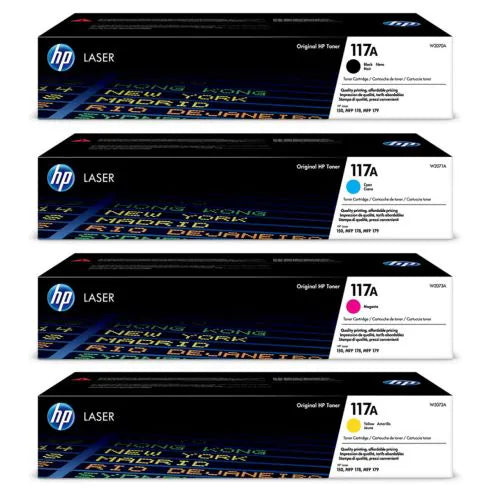 HP 117A Black-Cyan-Magenta-Yellow Toner Combo pack