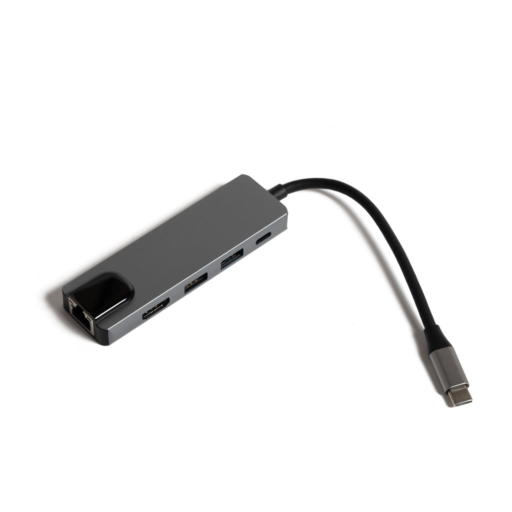 TYPE-C TO USB HUB -5 IN 1 (LAN+TYPE-C+USB*2+HDMI)