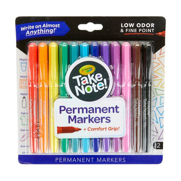 Crayola 12 CT PERMANENT MARKERS WATERBASED