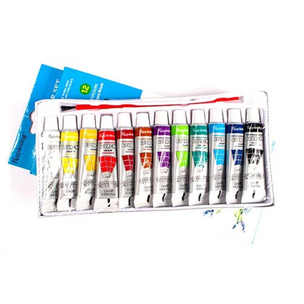 12 colours with 1pcs brush