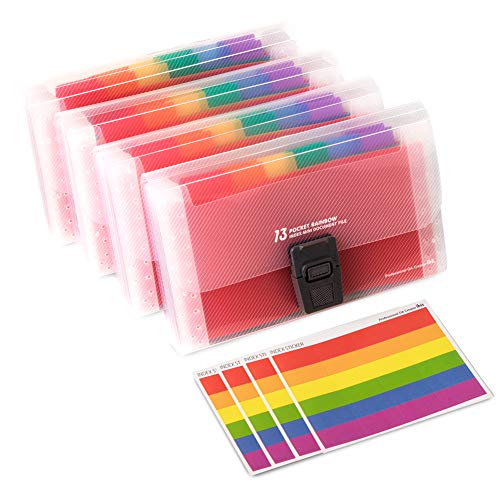 13 Pocket Rainbow Index Document File
