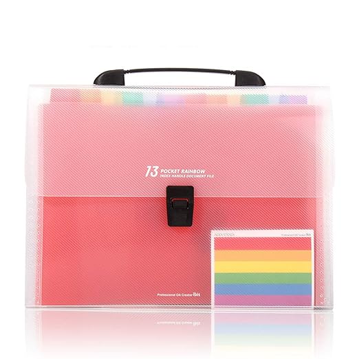 13 Pocket Rainbow Index Document File