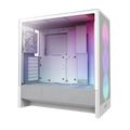 Nzxt H5 Flow Rgb (2024) Compact Mid-Tower Atx Case With Rgb Fans - White