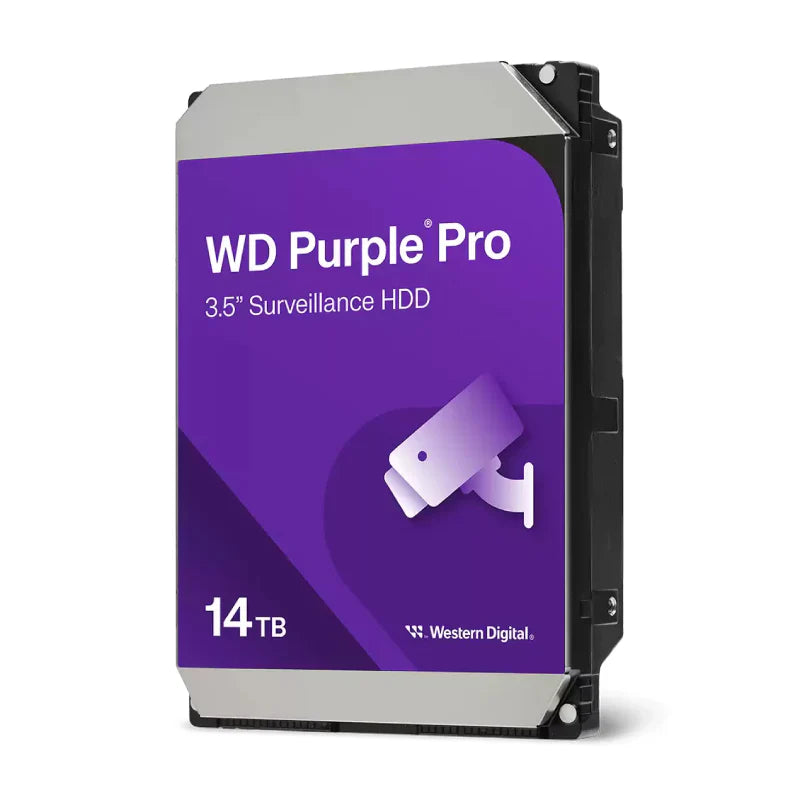 Western Digital 14TB WD Purple Pro Surveillance Internal Hard Drive HDD - SATA 6 Gb/s, 512 MB Cache, 3.5" - WD142PURP