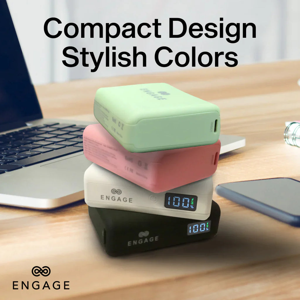 Engage Compact Wireless Magnetic Pb 10000 Mah W/Led Display Pd 45W