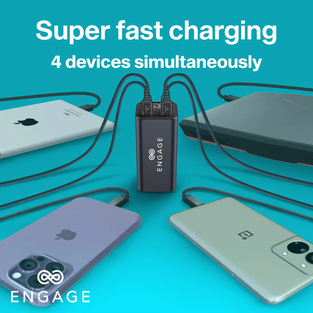 Engage 20000 Mah Portable Fast Charging Pb W/Led Display-Bk Pd100W