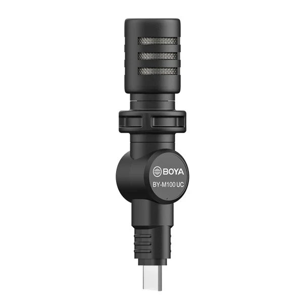 BOYA Miniature Condenser Smartphone Microphone with Type-C Connector – Black