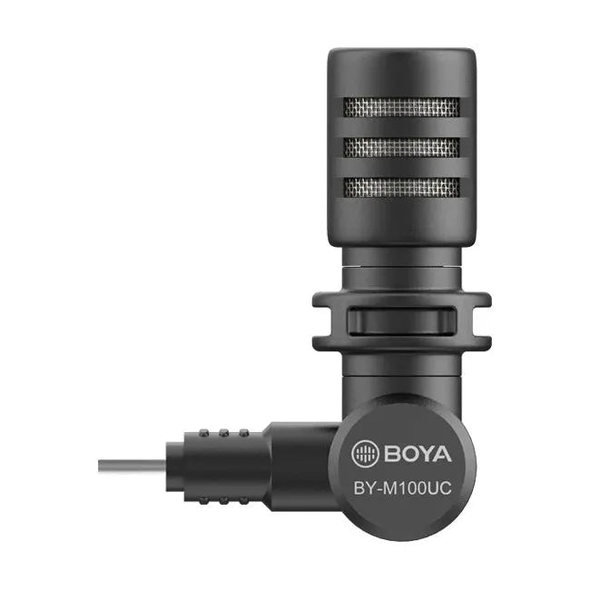BOYA Miniature Condenser Smartphone Microphone with Type-C Connector – Black