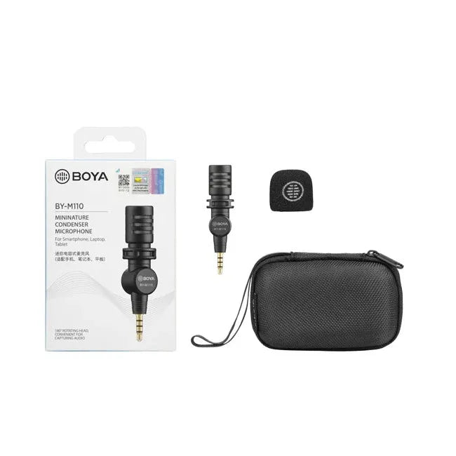 Boya Miniature Condenser Smartphone Mic With 3.5Mm Jack