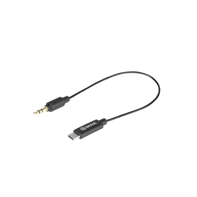 BOYA 3.5mm TRS Male to Type-C Male Audio Adapter – Black