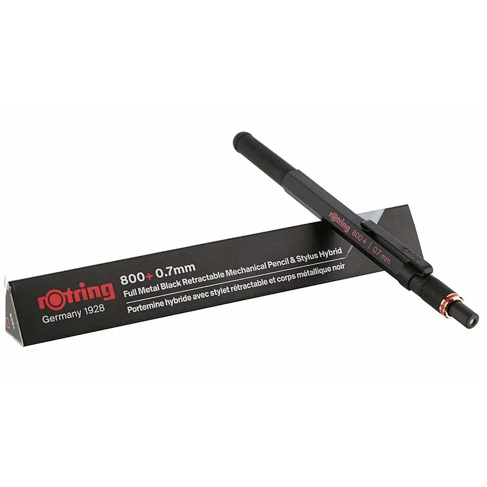 Rotring Mechanical Pencil (800+0.7Mm) Full Black Mechanical Pencil & Stylus Hybrid