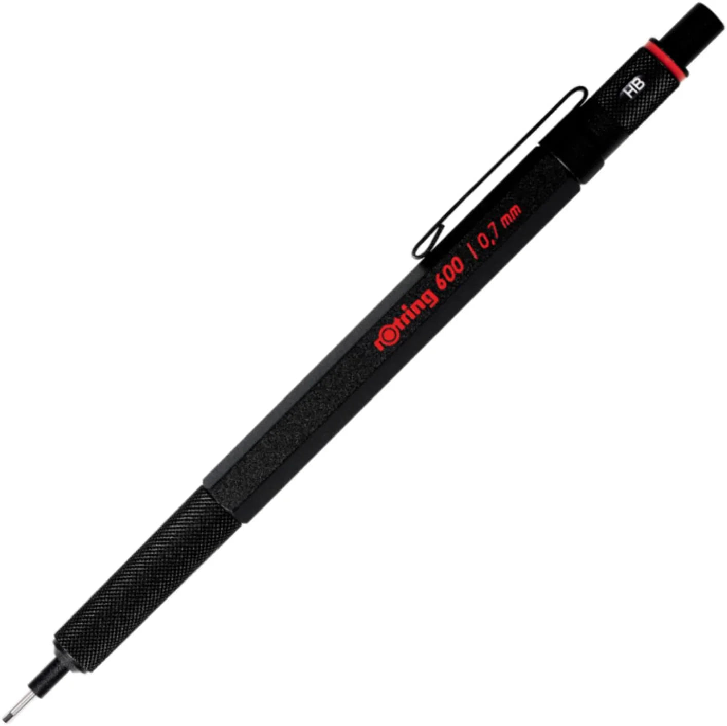 Rotring Mechanical Pencil (600/0.7Mm) Full Metal Black Mechanical Pencil