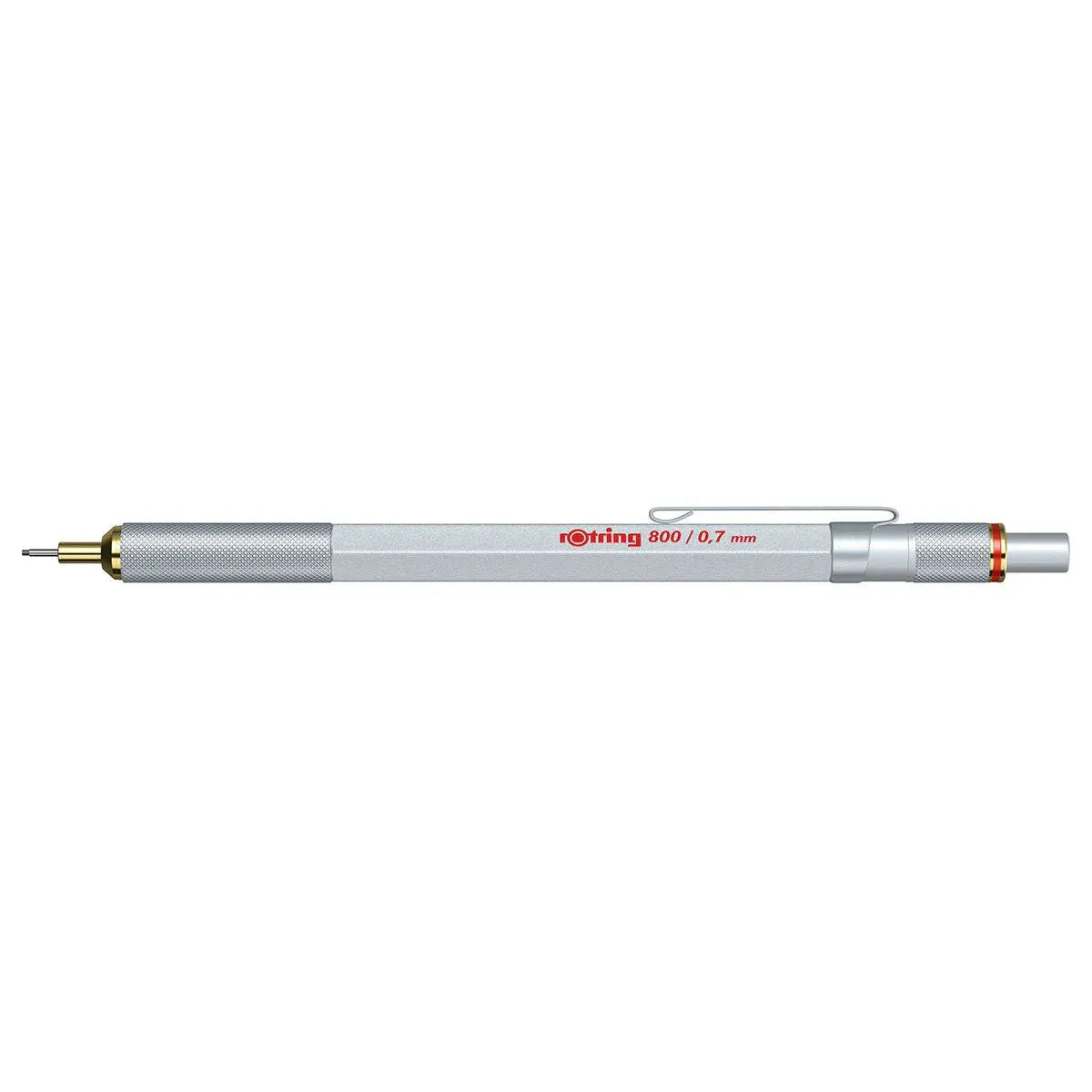 Rotring Mechanical Pencil (800/0.7Mm) Full Metal Silver Mechanical Pencil
