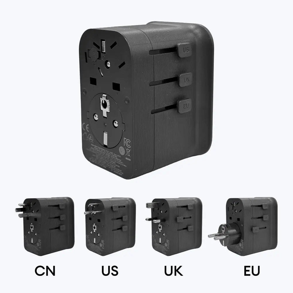 Anker 4-in-1 Nano Travel Adapter - 65W / 2x USB-A / 1x USB-C / Black