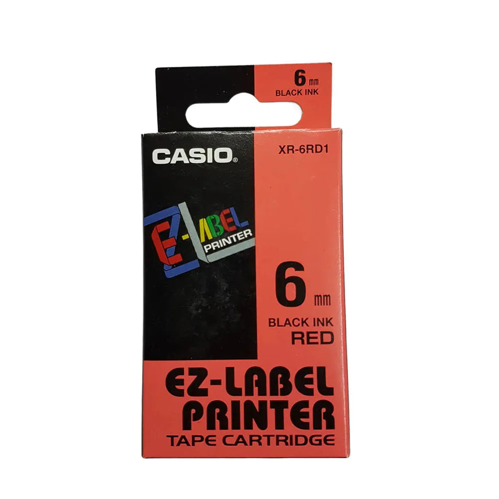 Casio Label Tape Cassette Black/Red