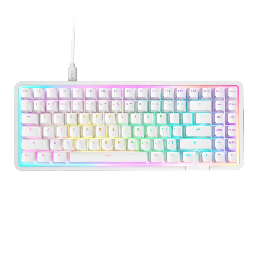 Nzxt Function Elite Mini Tkl Wired Gaming Keyboard White