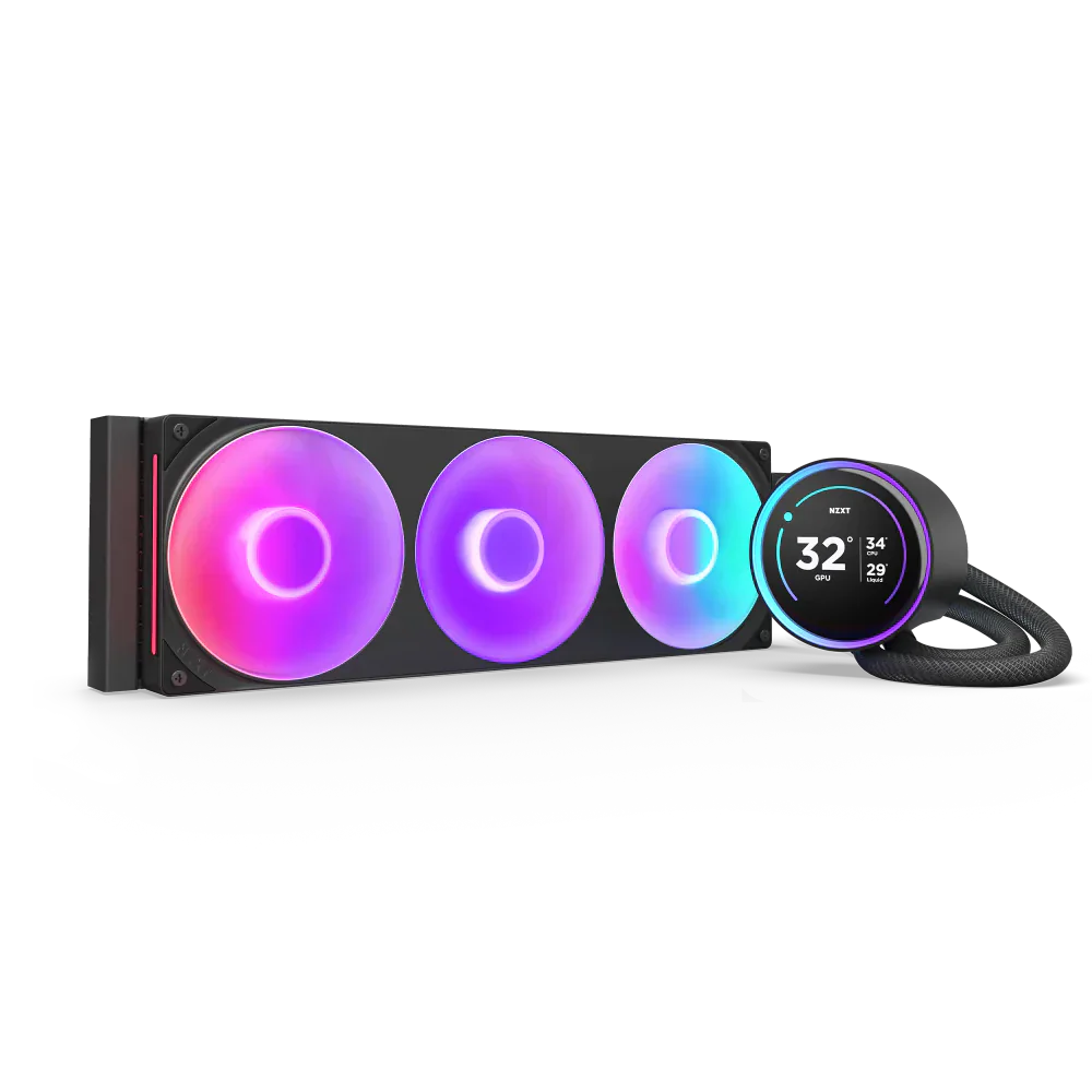 Nzxt Kraken Elite 360 Rgb V2 360Mm Aio With 2.72 Ips Lcd Liquid Cooler Black