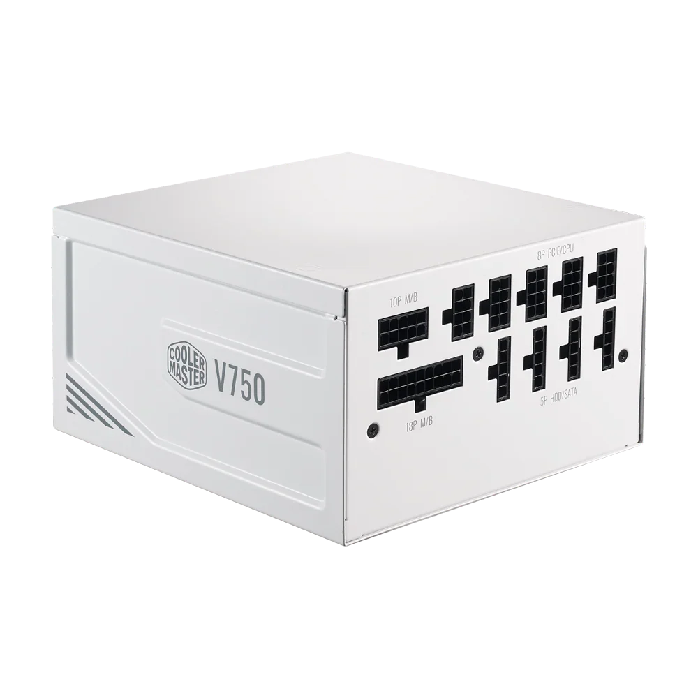Cooler Master V750 750W V2 80 Plus Gold Full Modular Power Supply - White