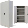 2 Door File Cabinet Gray