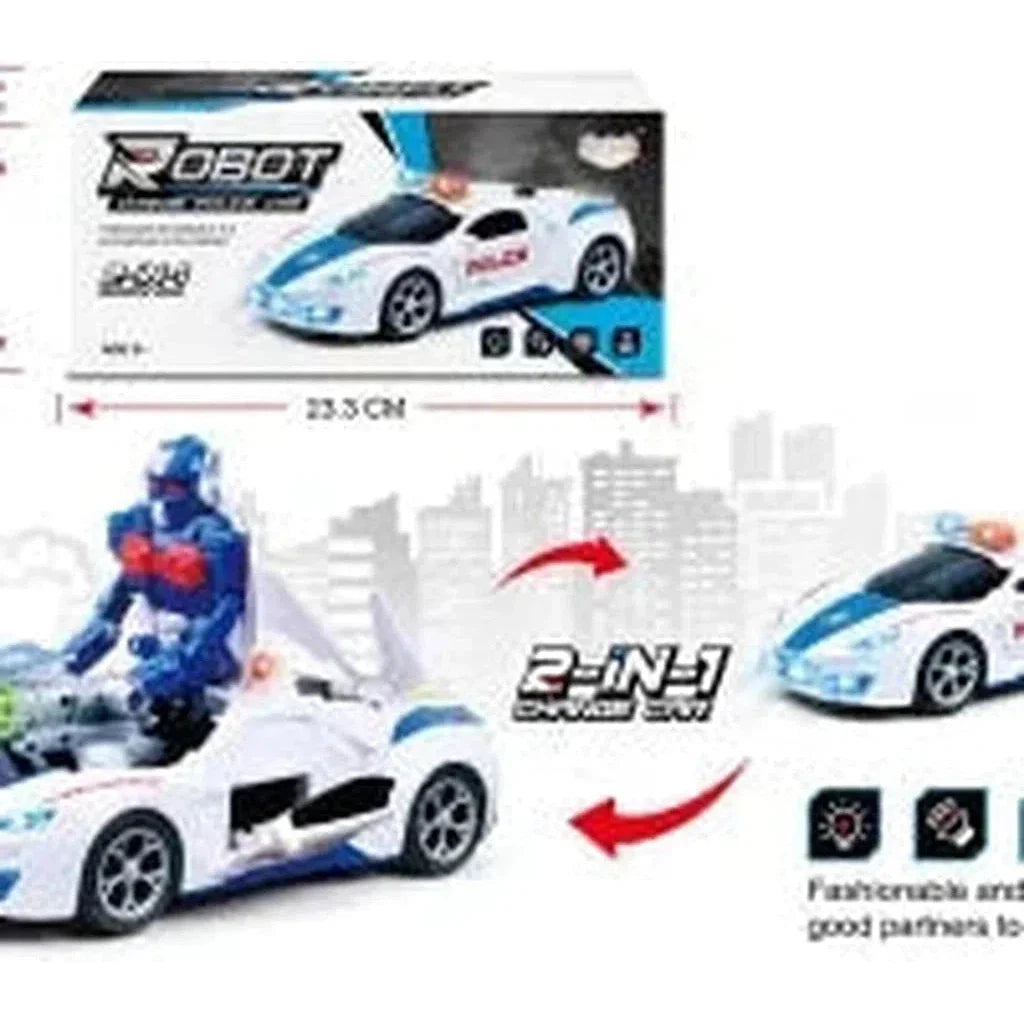 2 In One Robot Change Police Car-Wh-3008